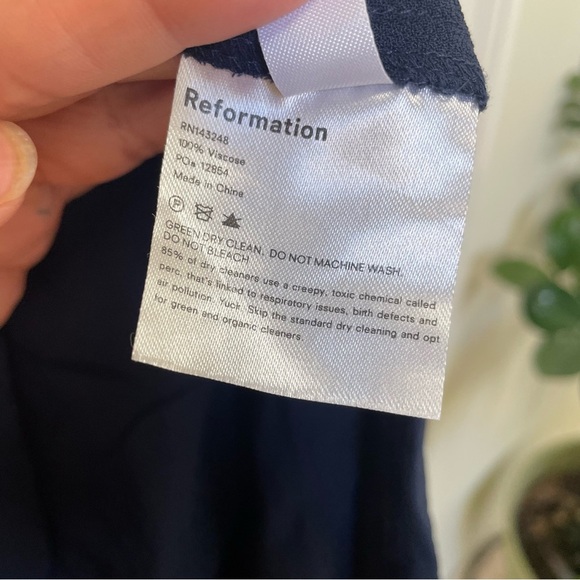 Reformation Navy Winslow Floral Kimono Maxi Wrap Dress L - Picture 11 of 11